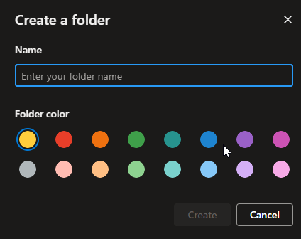 Naming New Folder